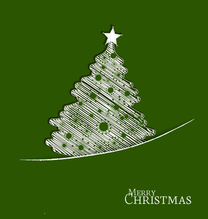 圣诞树饰品矢量设计背景