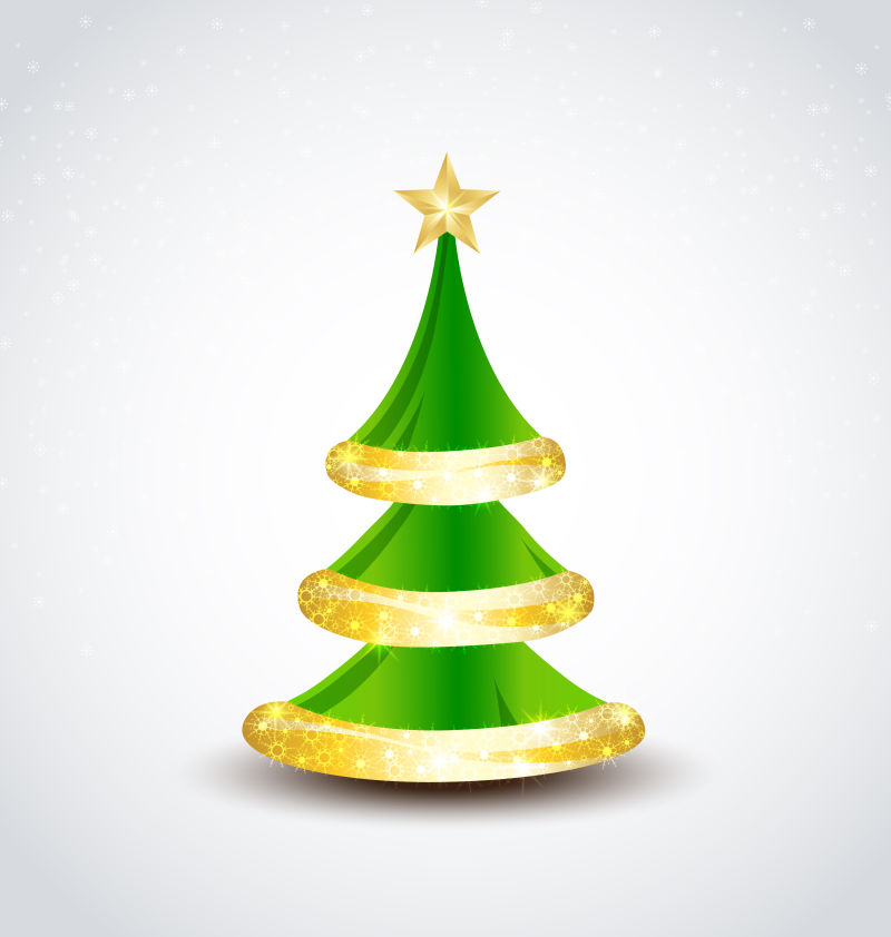 绿色圣诞树矢量设计背景