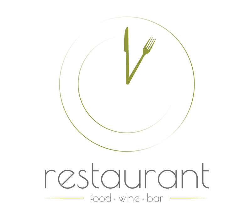 叉子图案餐厅标志矢量设计