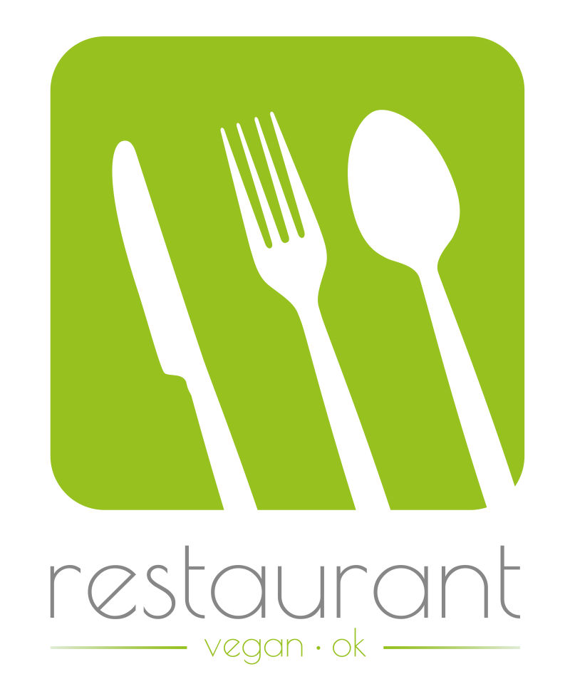 矢量的绿色餐厅标志