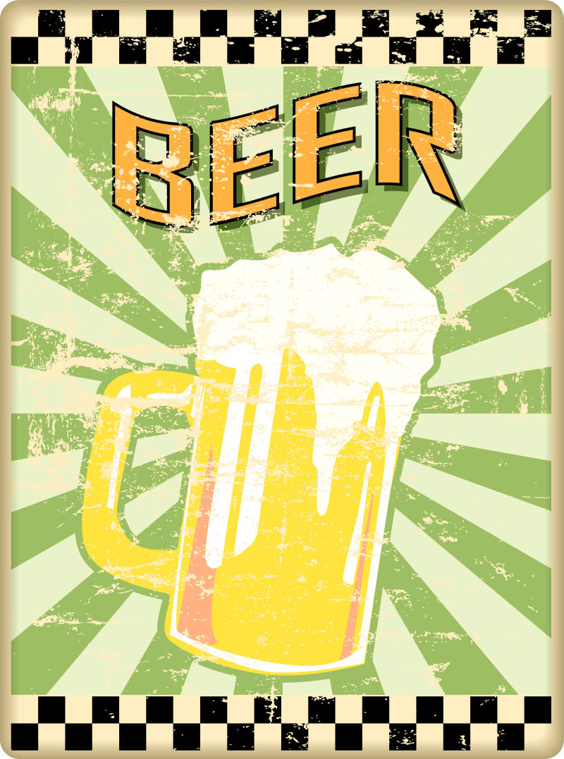 复古风啤酒logo矢量设计图