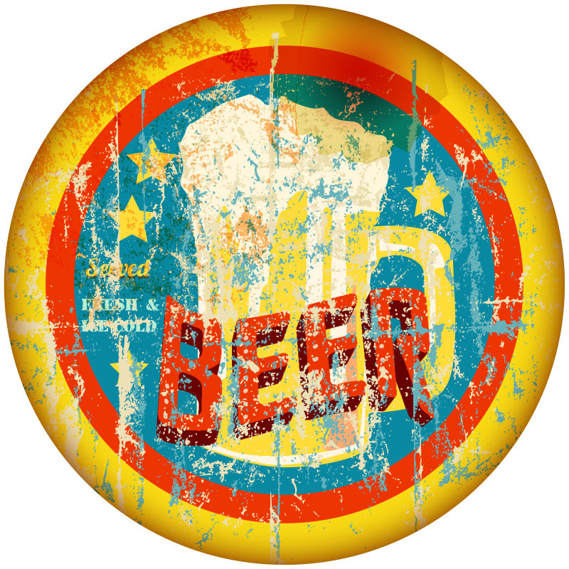 创意圆形啤酒logo矢量设计