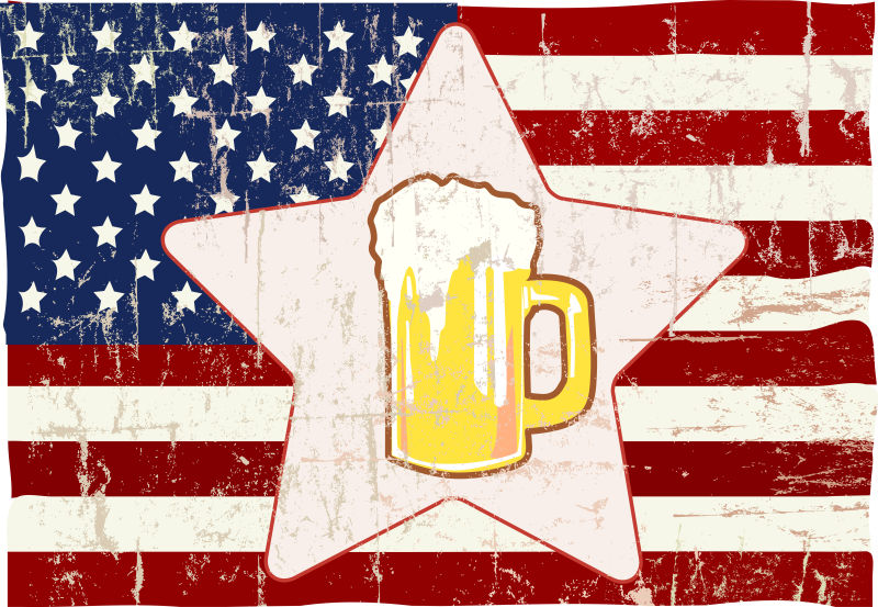 创意美国啤酒logo矢量设计