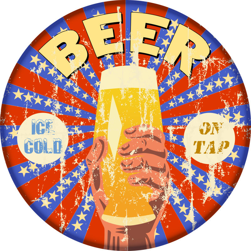 创意美国啤酒logo矢量设计图