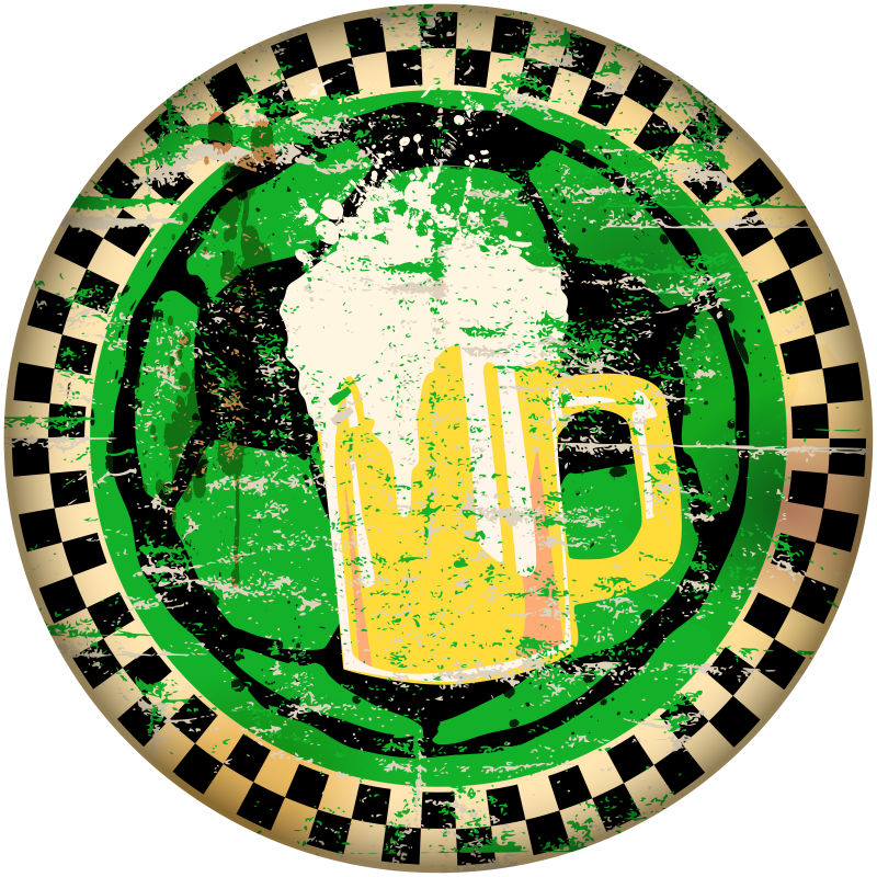 创意足球啤酒logo矢量设计图
