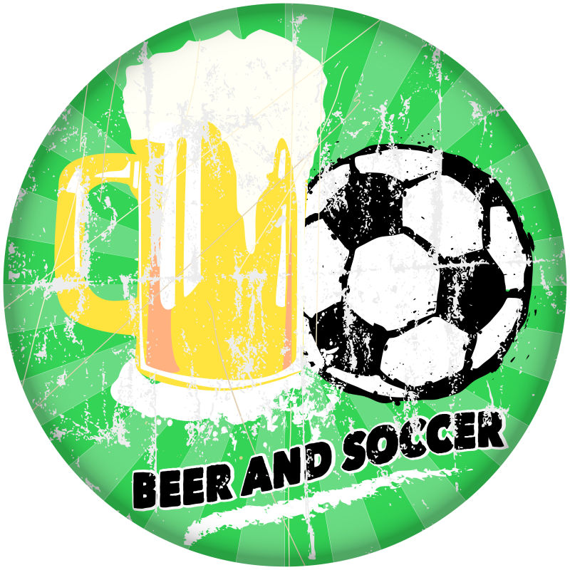 世界杯啤酒logo矢量设计图