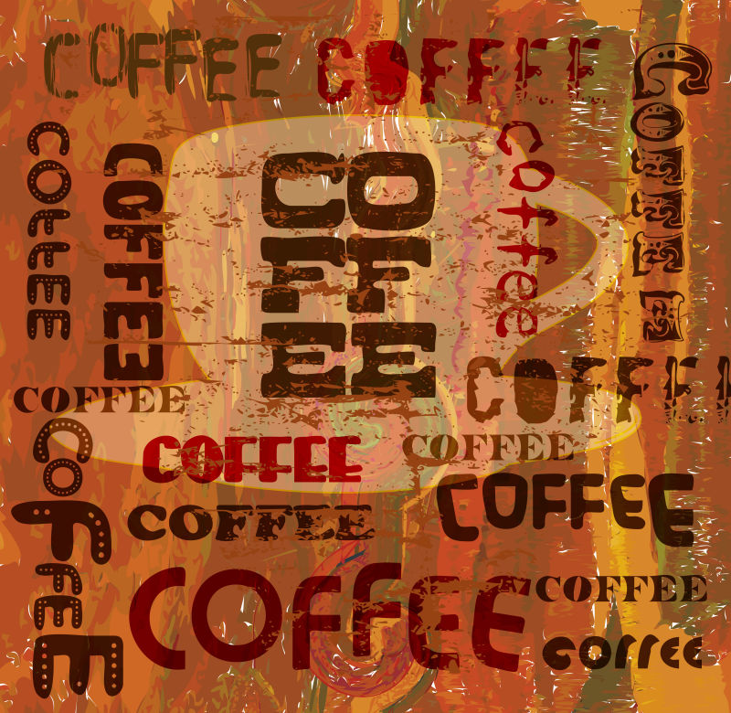 复古咖啡餐饮菜单量设计图