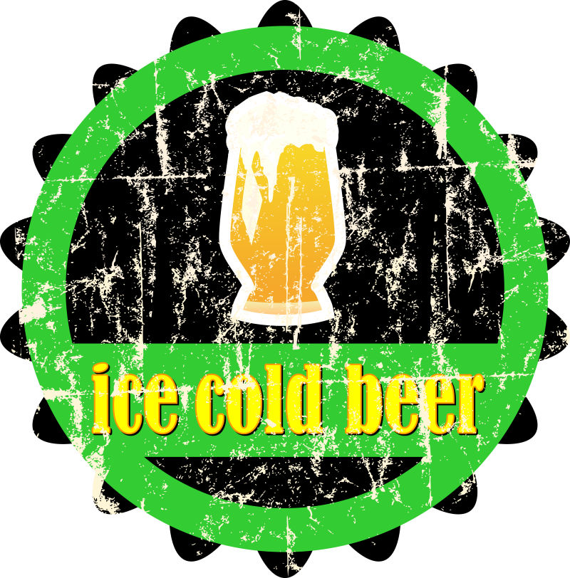 老式啤酒logo矢量设计图