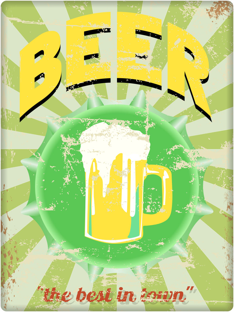创意复古啤酒logo矢量设计