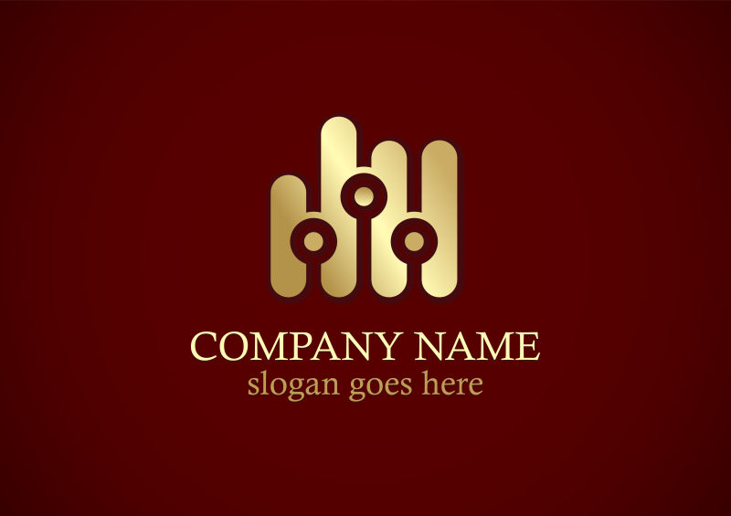 矢量抽象金属商业logo设计