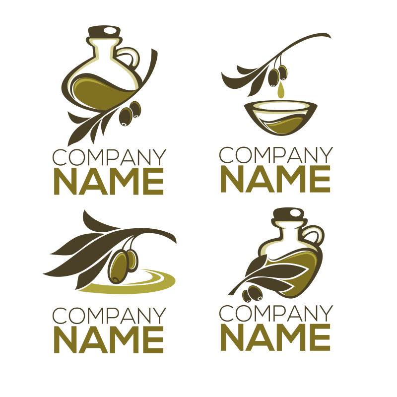 创意矢量橄榄油logo设计