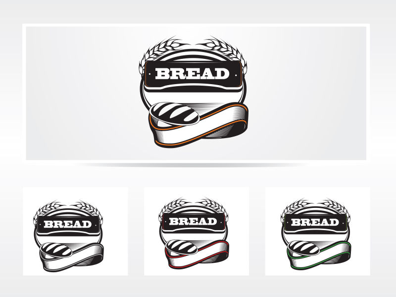 矢量创意面包标志logo设计