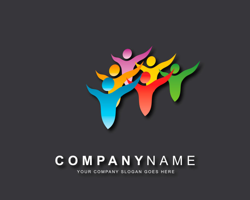 彩色矢量商业logo设计图