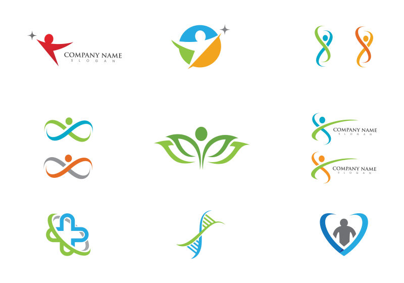 矢量创意健康运动logo设计