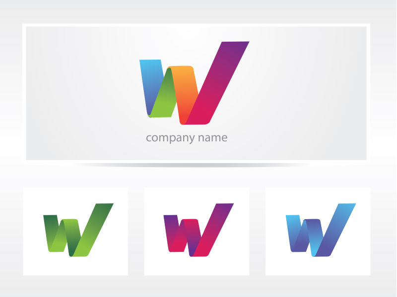 矢量W字母logo设计