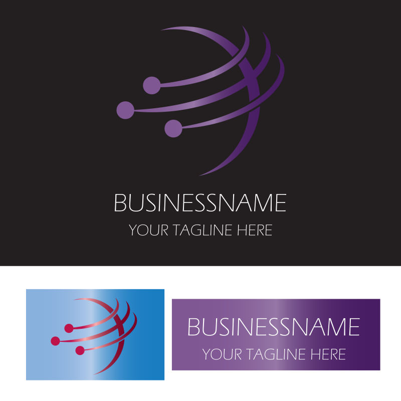 矢量紫色商业logo设计