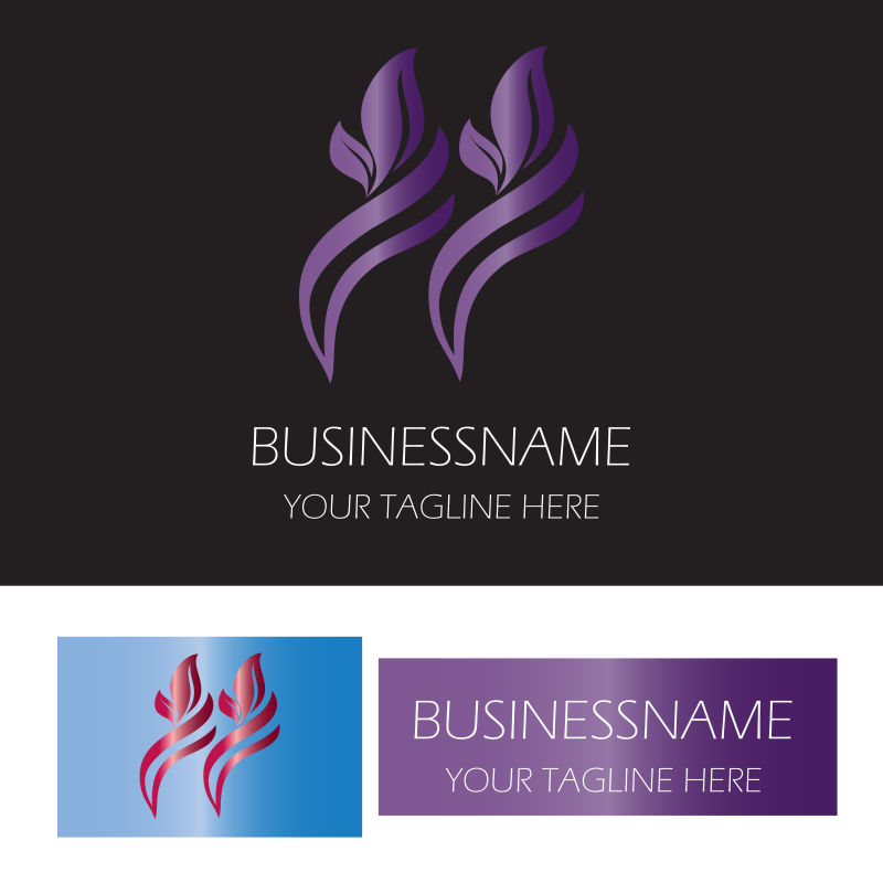 矢量紫色抽象商务logo设计