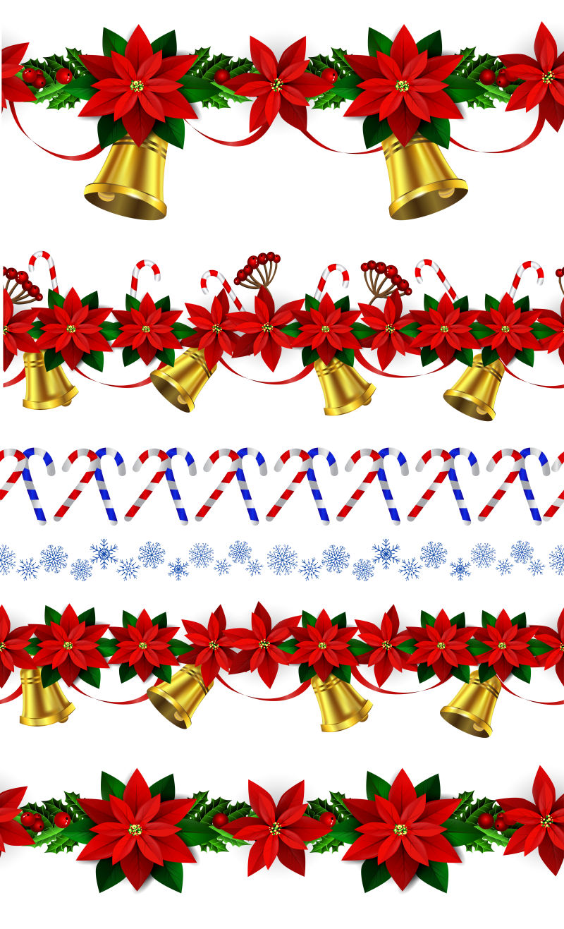 矢量圣诞边界装饰元素设计图