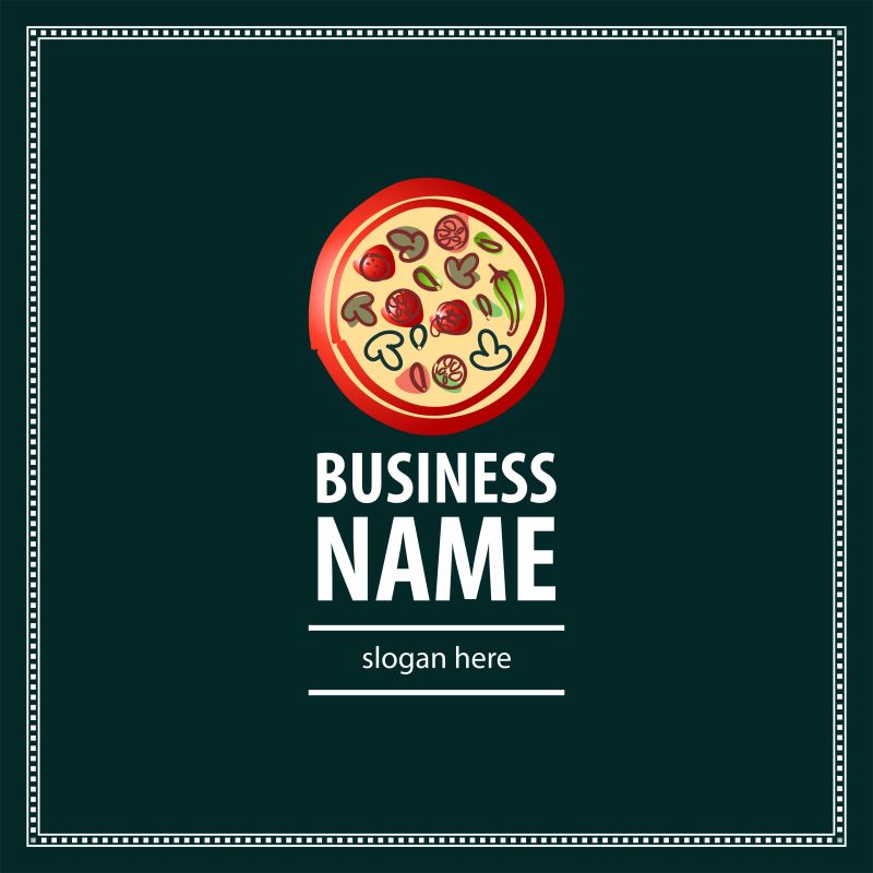 矢量披萨logo设计图
