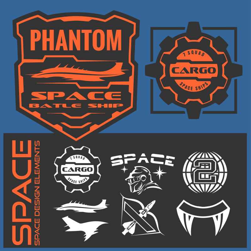 矢量空间和宇航员徽章