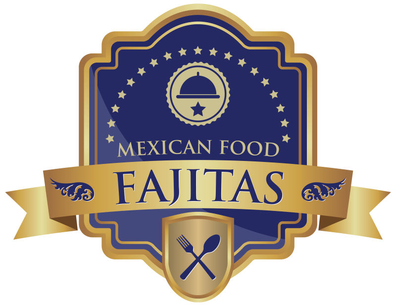 矢量墨西哥食品徽章设计