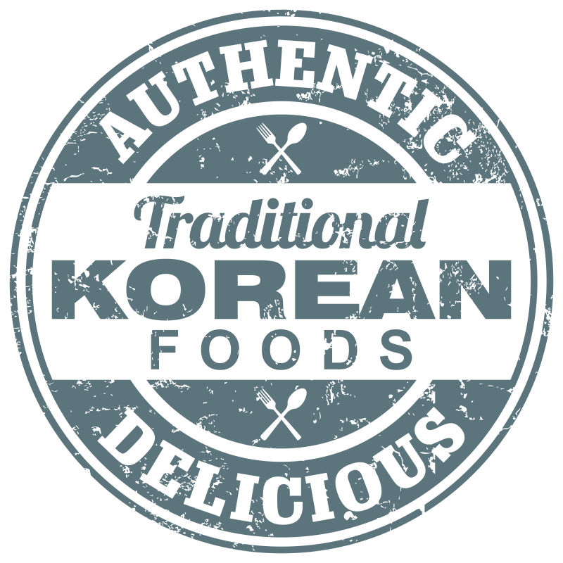 矢量韩国食品制造图标设计