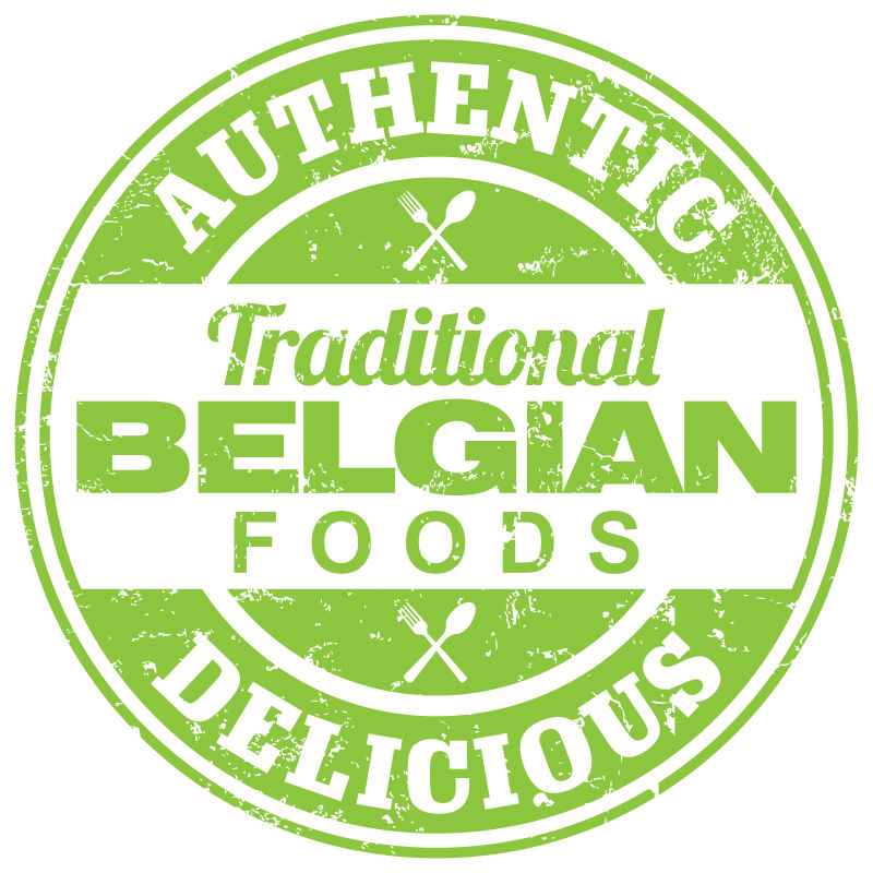 矢量比利时食品制造图标设计
