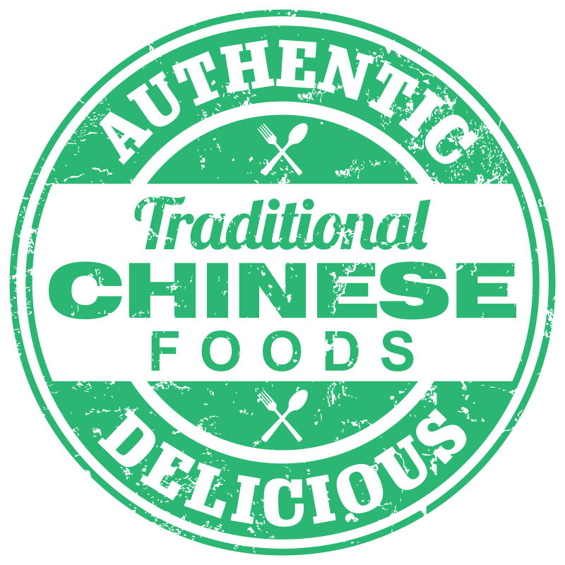 矢量中国食品制造徽标设计
