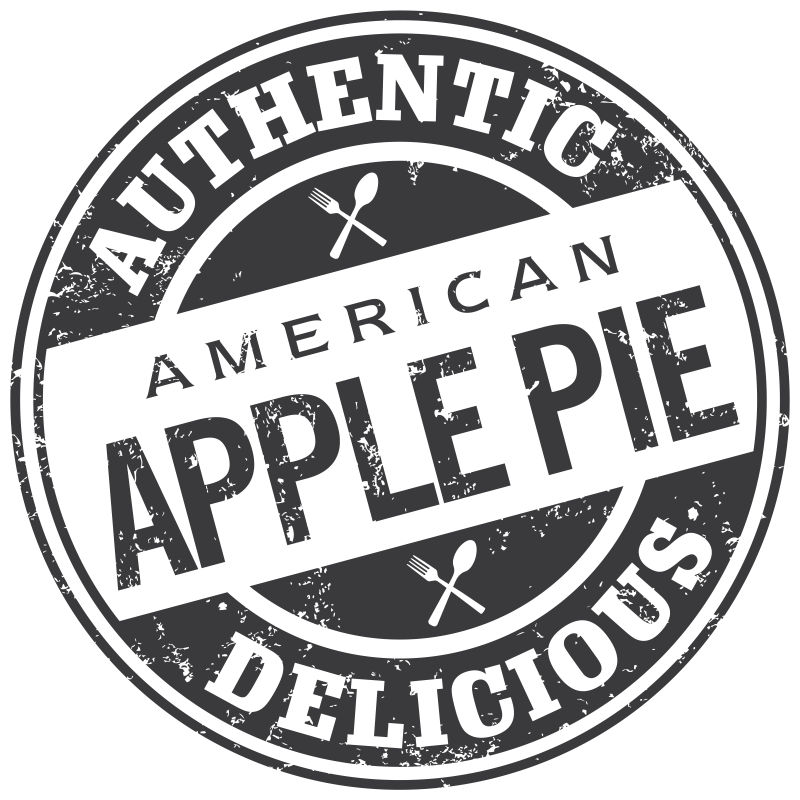 矢量美国苹果派徽章设计
