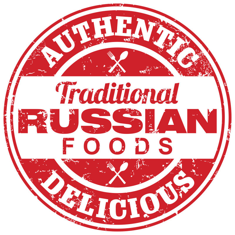 矢量俄罗斯食品标志设计