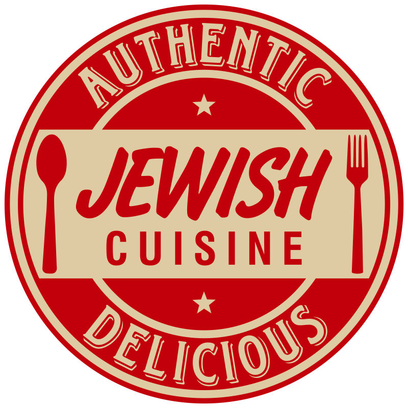 矢量犹太菜肴标签设计
