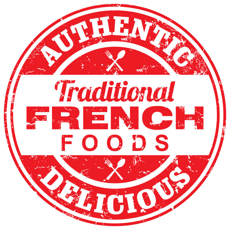 矢量法国食品制造图标设计