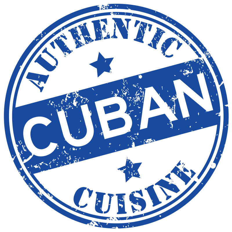 矢量的古巴美食标签设计