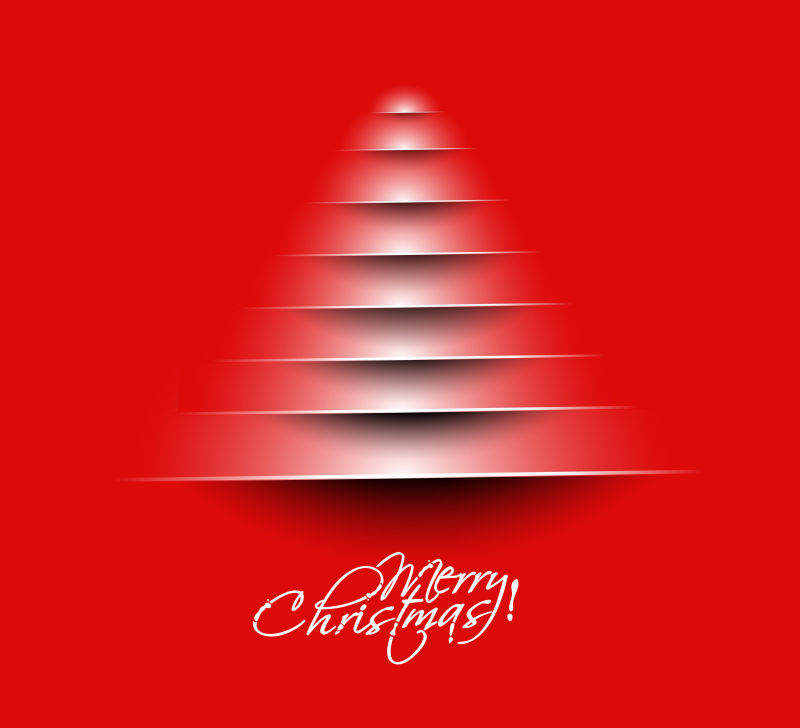 矢量创意红色圣诞树设计