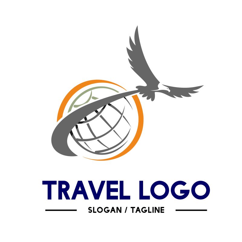 创意旅游社旅游图标logo设计