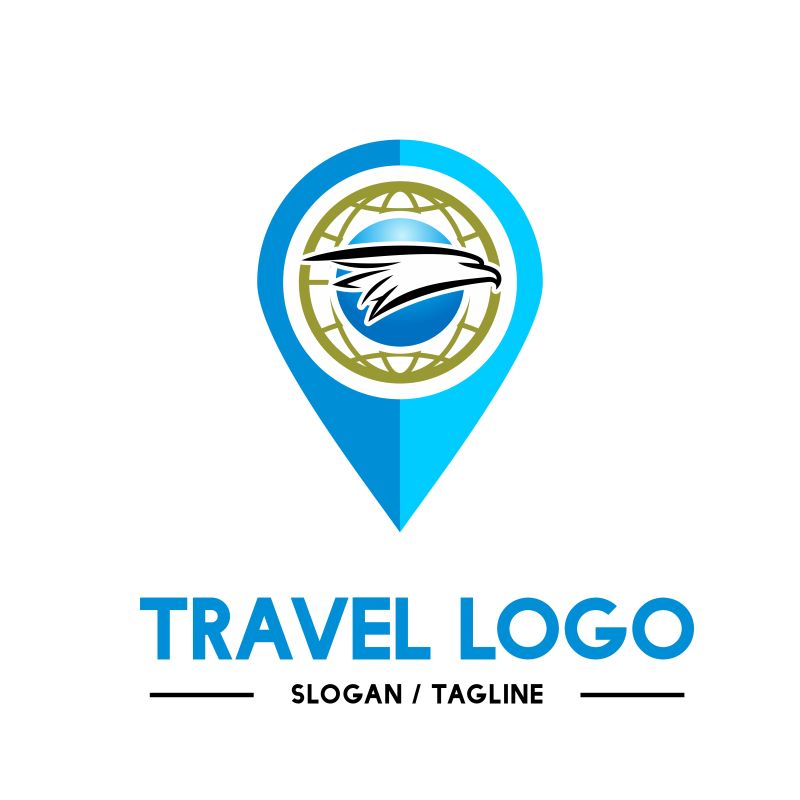 创意环球旅游logo设计矢量
