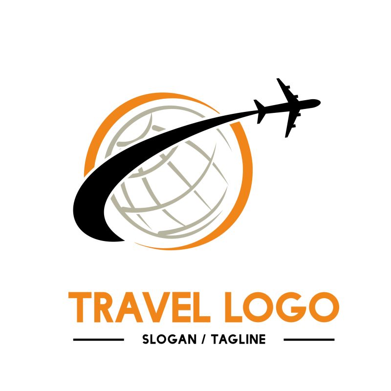 创意旅游概念logo设计矢量