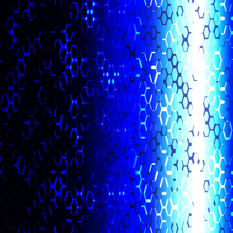 蓝色六边形矢量抽象背景
