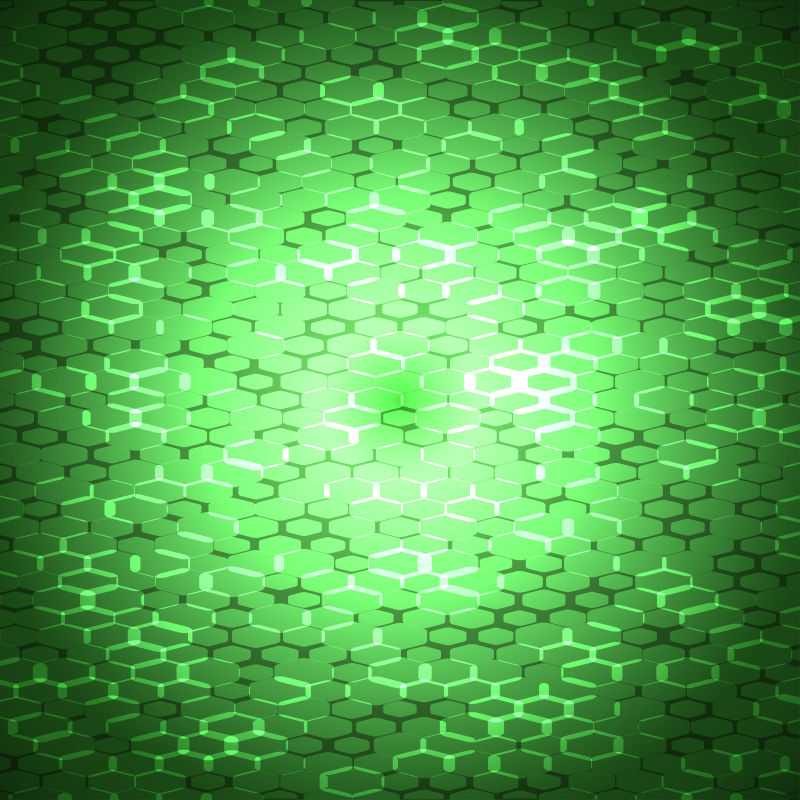 绿色六边形矢量抽象背景