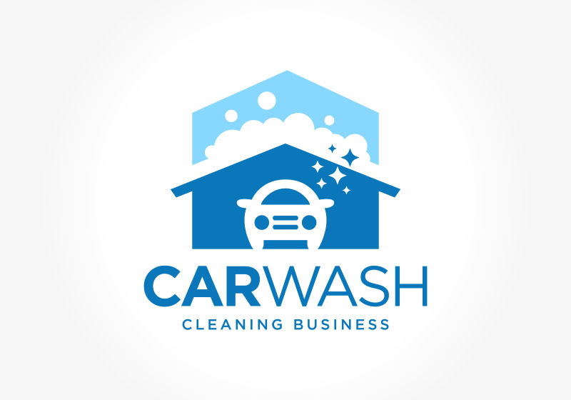 矢量logo设计洗车标志