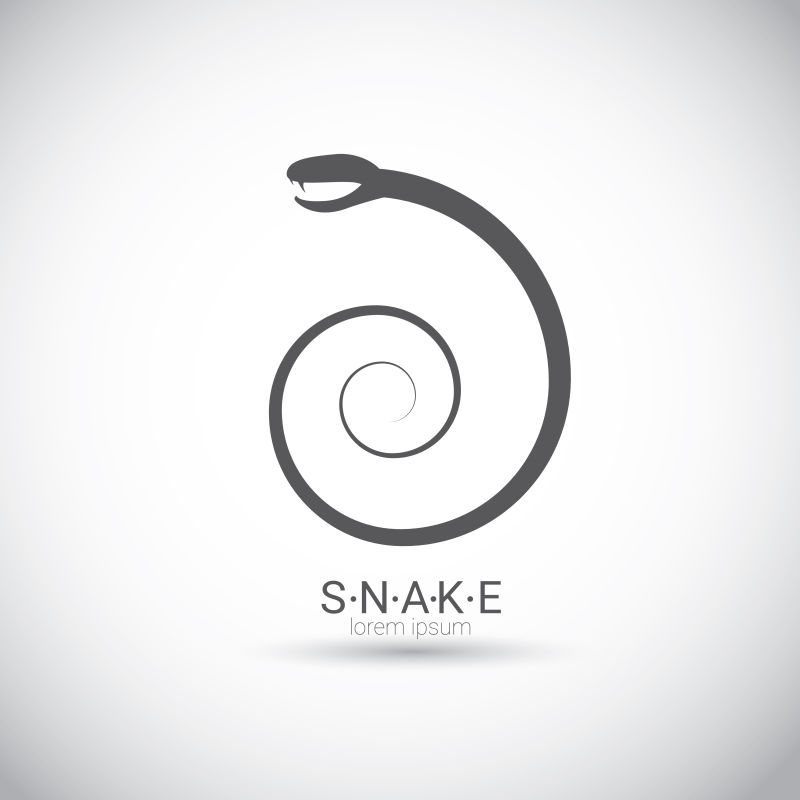 矢量蛇简单图标