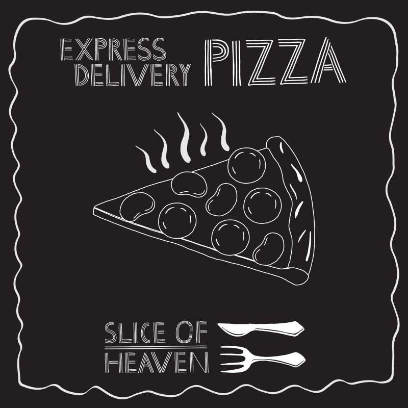 矢量的披萨饼图标设计