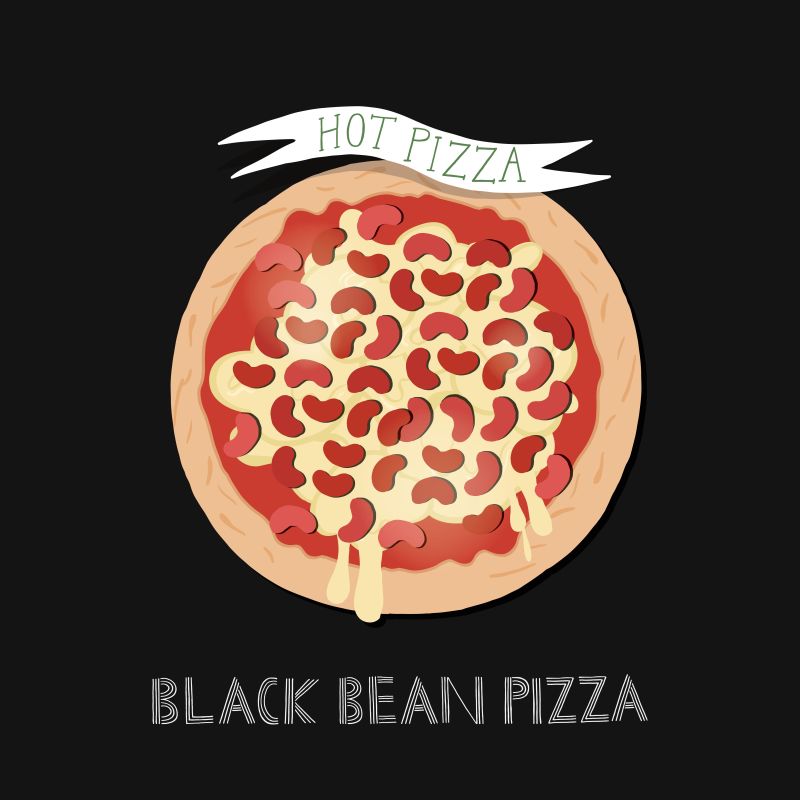 矢量的创意披萨图标设计