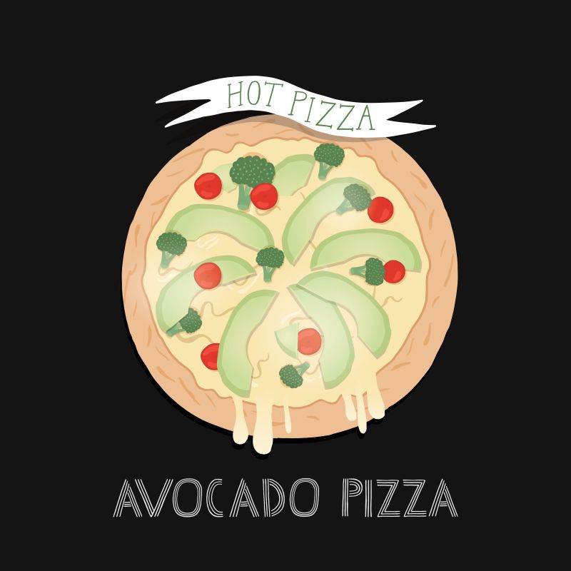 创意披萨店图标矢量设计 