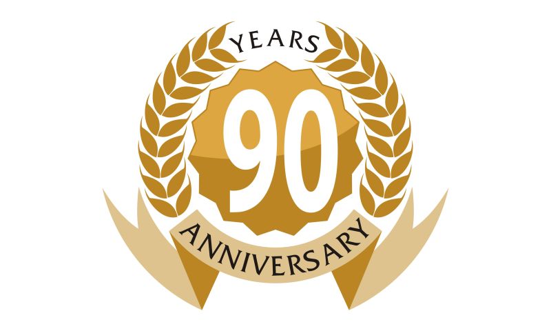 90周年纪念矢量符号标志设计