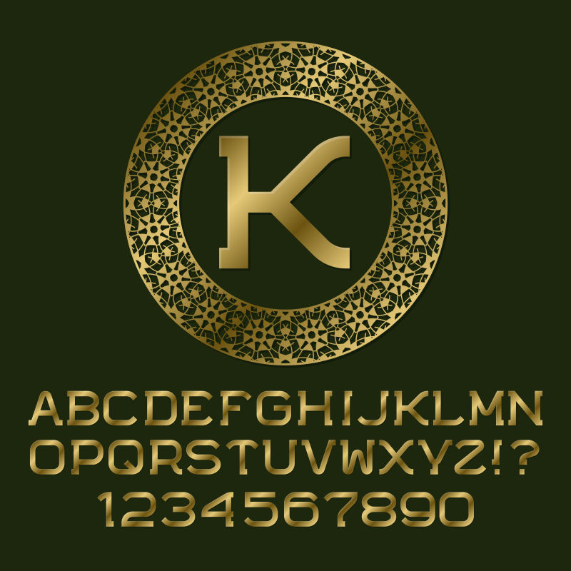 英文字母K图标设计矢量