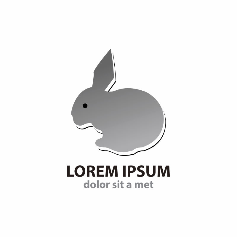 矢量兔子logo设计