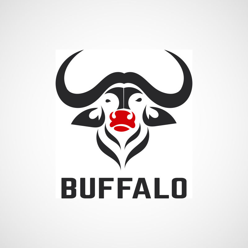 矢量牛头logo设计