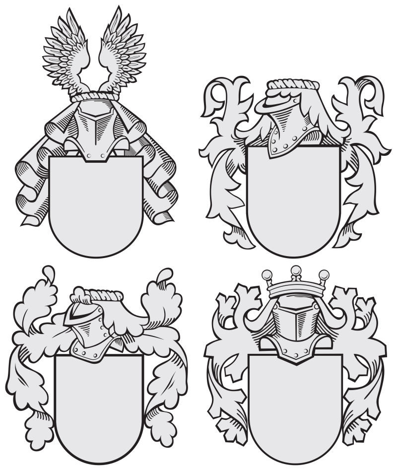 矢量中世纪徽章设计