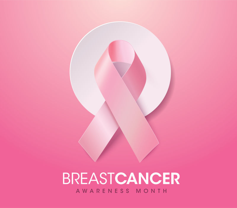 矢量乳腺癌知识宣传背景